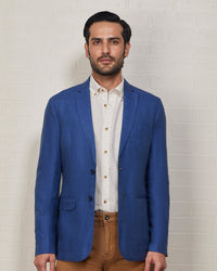 The Ellington Linen Blazer - Dark Blue