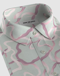 Fluid Printed Shirt - Light Green