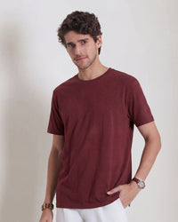 Luxe Lounger T-Shirt - Maroon