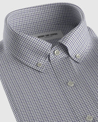 Cotton Twill Checked Shirt - Grey