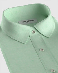 100% Linen Shirt - Light Green