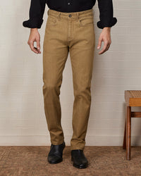 Japanese Field Khaki Stretch Jeans - Dark Khaki