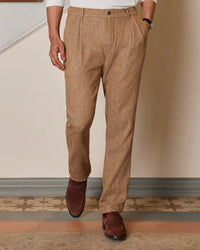 Solan Washed Striped Lounge Pants - Khaki