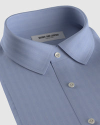 Ellara Herringbone Shirt - Blue