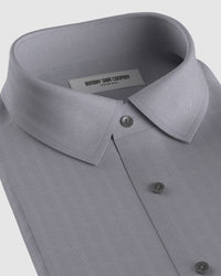 Ellara Herringbone Shirt - Grey