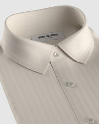 Ellara Herringbone Shirt - Ecru