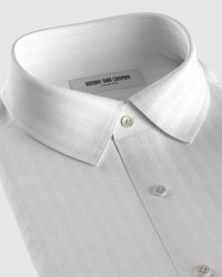 Crux Herringbone Shirt - White