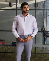 2-Ply Egyptian Cotton Lavender Micro Dobby Shirt