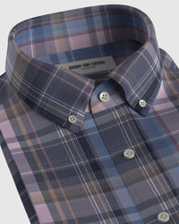 Madras Checked Shirt - Grey & Pink