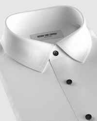 Cotton Micro Dobby Shirt - White