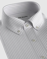 Oxford Striped Shirt - Light Grey