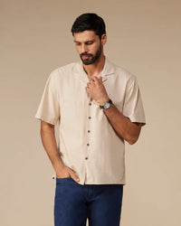 Ecru Dobby Corduroy Shirt