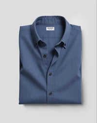 Teal Washed Dobby Denim Shirt