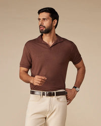Lyocell Wool Stretch Johnny Polo - Coffee Brown