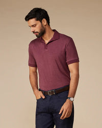 Lyocell Wool Stretch Johnny Polo - Maroon