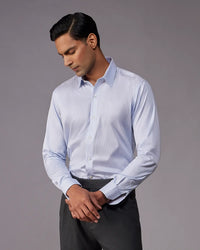 Manhattan Twill Fine Blue Striped Shirt