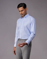 Manhattan Red & Light Blue Dobby Checked Shirt