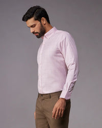 Manhattan Pink & Blue Dobby Checked Shirt