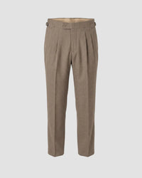 The Kensington Melange Relaxed Neapolitan Dress Pants – Khaki