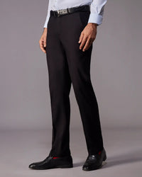 Corvane Checked Twill Dress Pants - Black