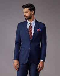 The Exquisite Blended Wool Blazer - Navy