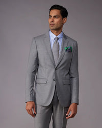 The Exquisite Blended Wool Blazer - Grey