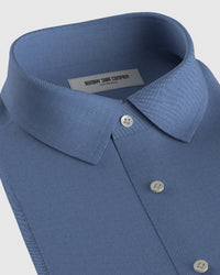 Cotton Oxford Shirt - Mid Blue