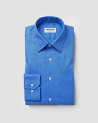 2-Ply Egyptian Cotton Mid Blue Herringbone Shirt