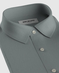 Stretch Cotton Poplin Shirt - Light Green