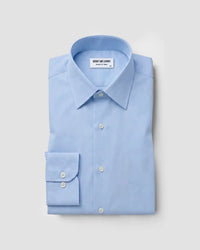 Giza Cotton Light Blue Twill Shirt