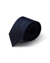 Prestige 100% Silk Striped Tie - Navy