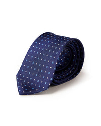 Pavilion Dotted Dobby Tie - Dark Blue