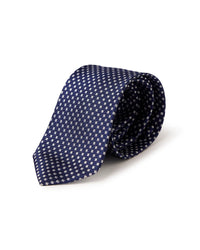 Pavilion Dotted Dobby Tie - Navy
