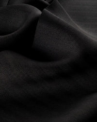 Giza Cotton Herringbone Shirt - Black
