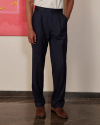 Cascade Relaxed Neapolitan Dress Pants – Navy