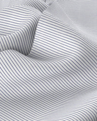Cotton Pinstriped Shirt - Blue & White