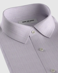 Cotton Dobby Striped Shirt - Purple