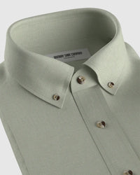 Soft Washed Linen Shirt - Sage Green