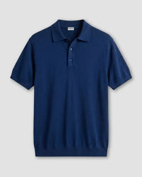 100% Merino Wool Polo - Dark Blue