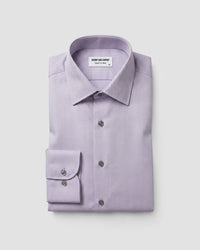 Grey Solid Herringbone Shirt