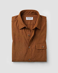 Coffee Brown Textured Dobby Shirt