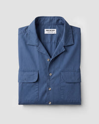 Steel Blue Stretch Twill Shirt