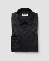 Luthai Easy-Care Black Twill Shirt