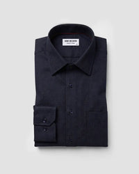 Navy Textured Dobby Shirt
