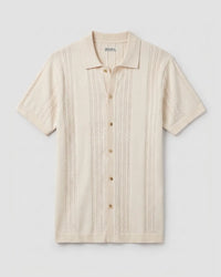 Ecru Cable Knit Shirt