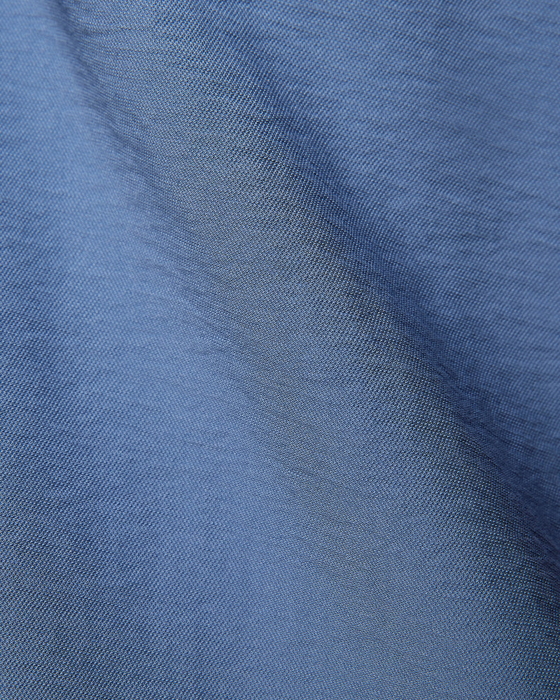 Blue Half-Sleeve Dobby Shirt