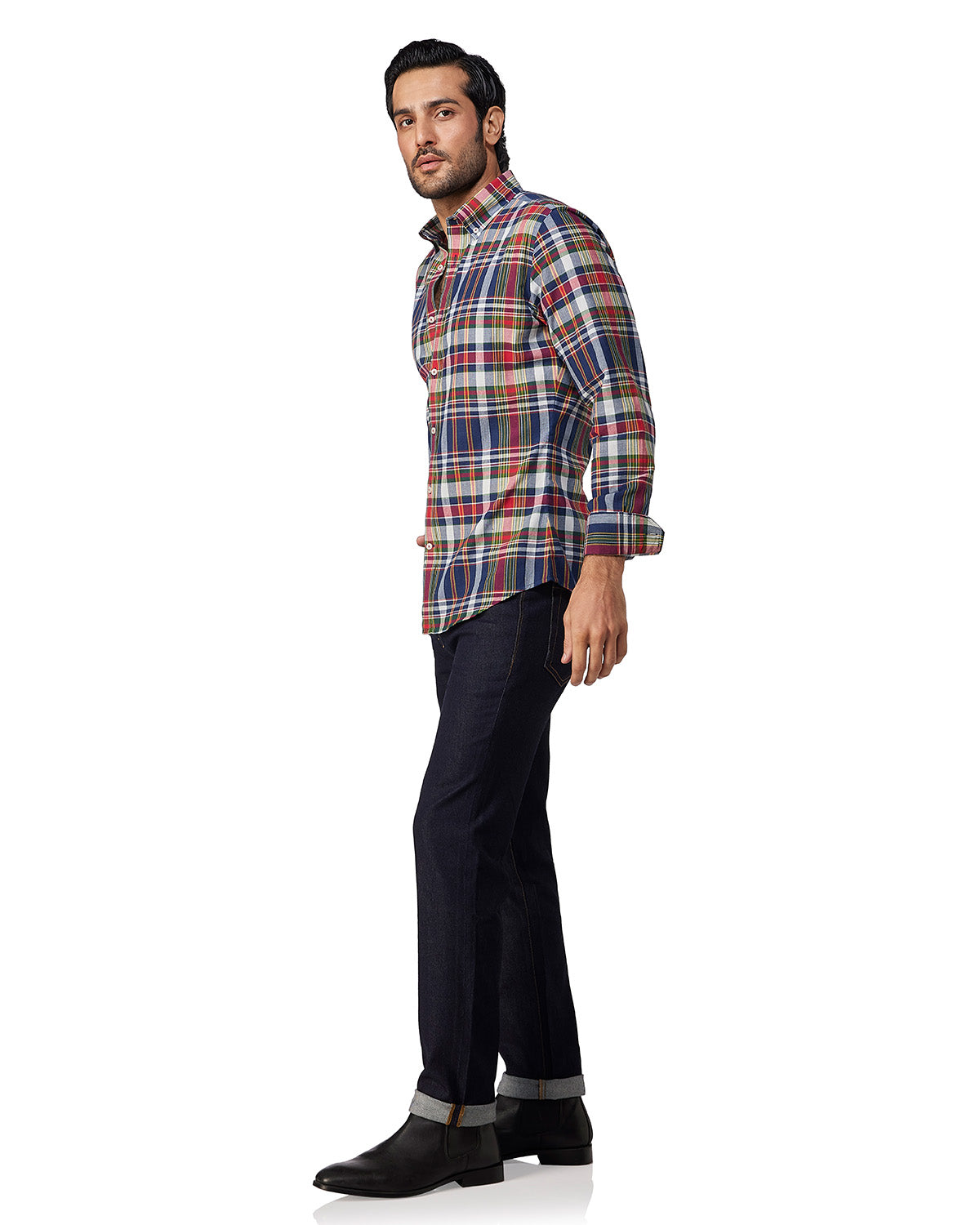 Japanese Cotton Checked Shirt - Multicoloured