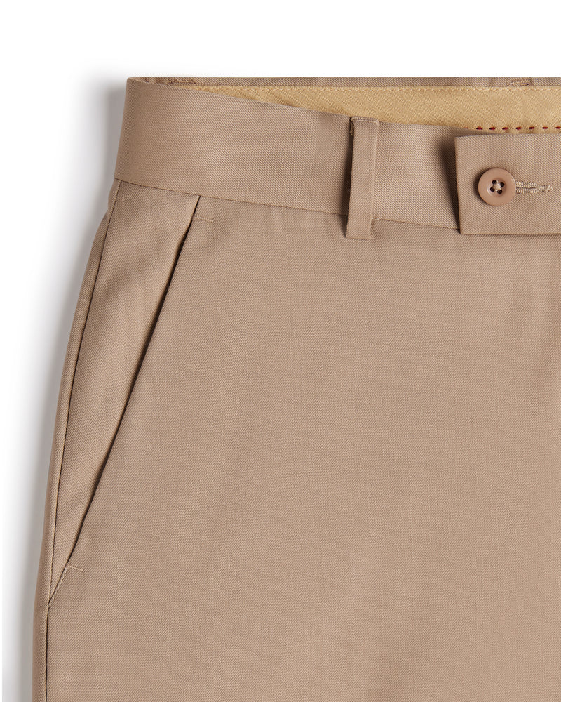 Exquisite Blended Wool Dress Pants - Beige
