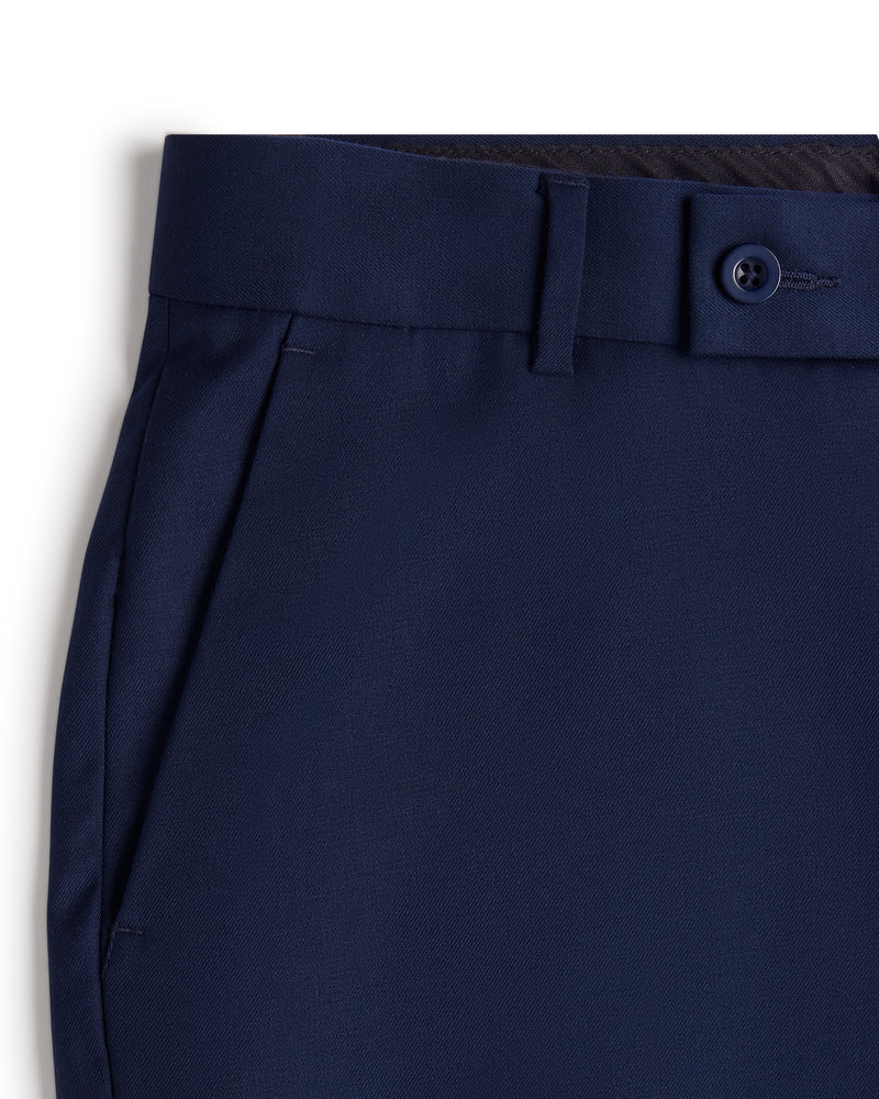 Exquisite Blended Wool Dress Pants - Navy