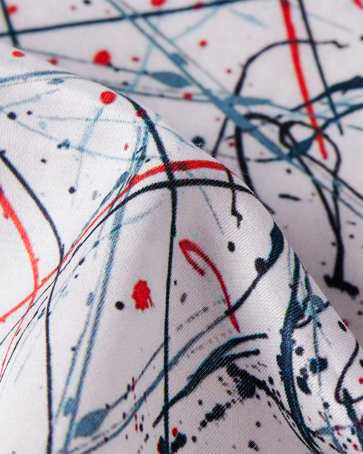 Parallax Cotton Silk Printed Shirt - Black & White